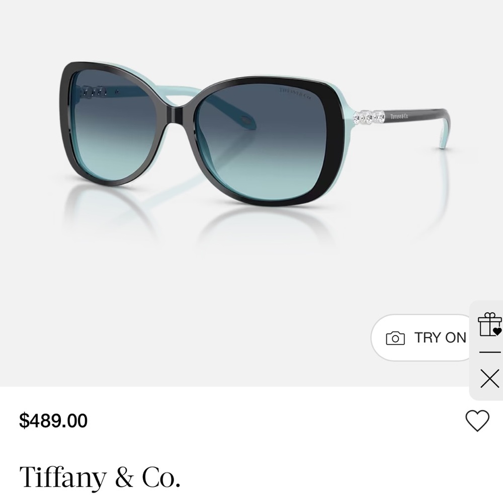 Tiffany & Co. Black Oversized Sunglasses